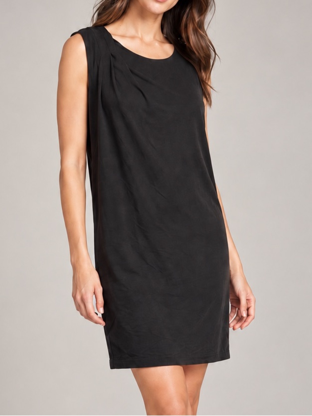 NWT A|X Armani Exchange Black Draped Cowl Back Mini Dress XXS